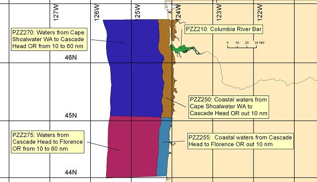 Portland, OR, marine zones